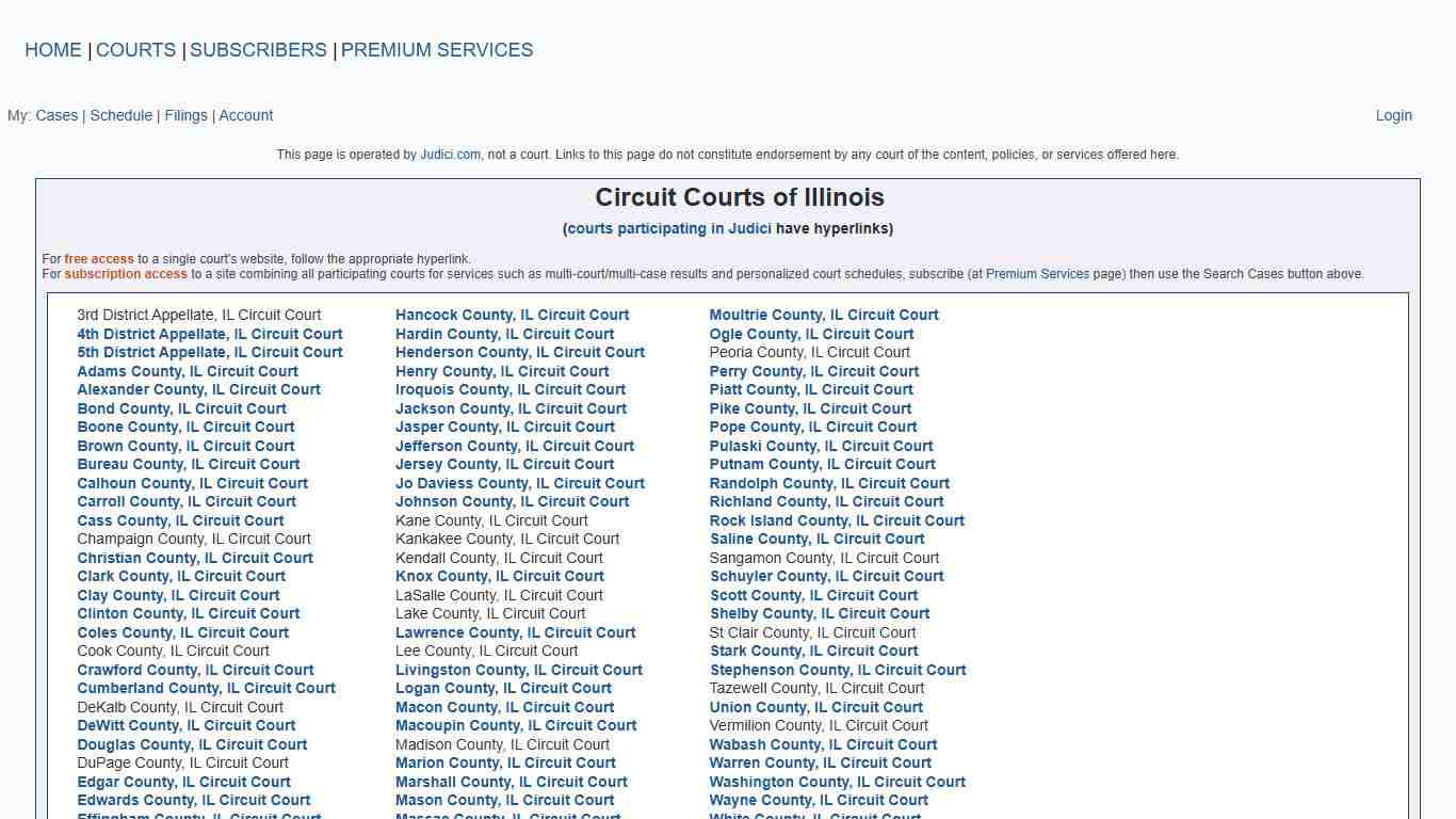 Illinois Court Listing